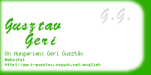 gusztav geri business card